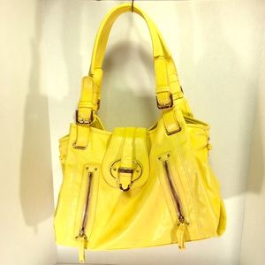 Nine West, X-Large Yellow Hobo Bag Used “Like New”
